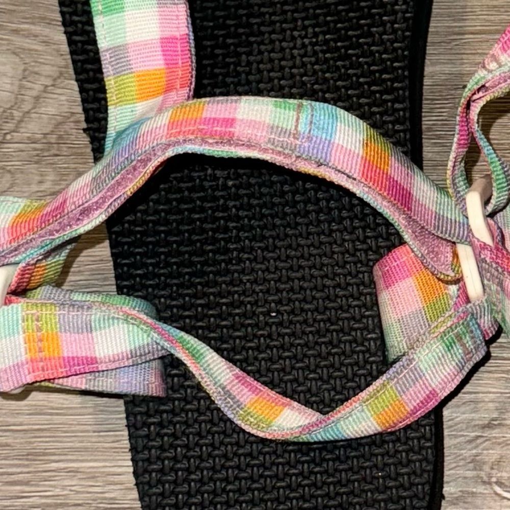 Rainbow Plaid Summer Sporty Sandals - Picture 7 of 9